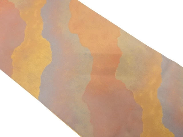 JAPANESE KIMONO / ANTIQUE FUKURO OBI / SILK / WOVEN MIST